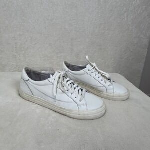 MWL Madewell Sidewalk Low Top‎ White Leather Sneakers Womens Size 9M Minimalist